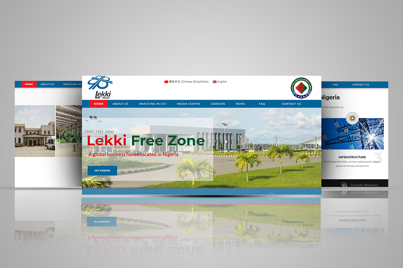 Lekki Free Zone website screen shot